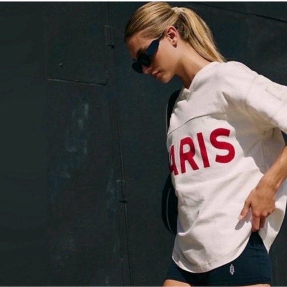 FP Movement by Free People White Tee with Red Paris Graphic - Picture 3 of 8